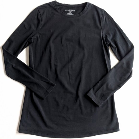 Fall Halloween Black Maternity Top Long Sleeve Tee Liz Lange - Picture 6 of 6